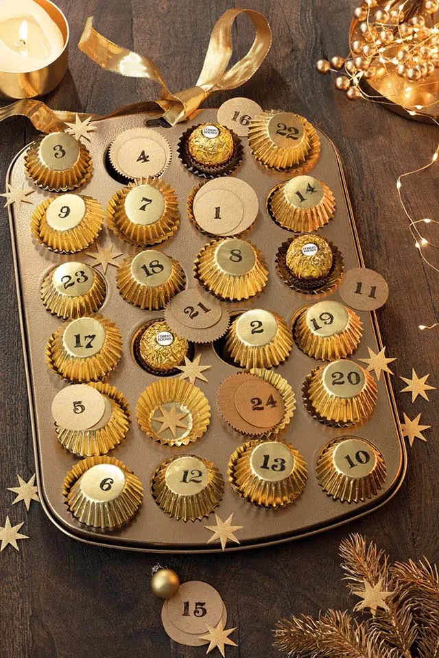 Adventskalender aus Muffinblech