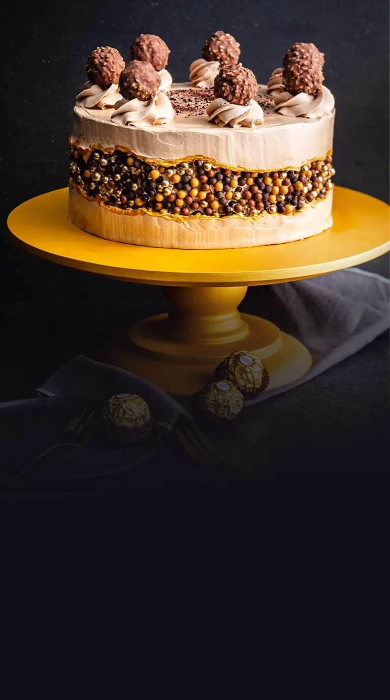 Fault Line Cake mit Ferrero Rocher